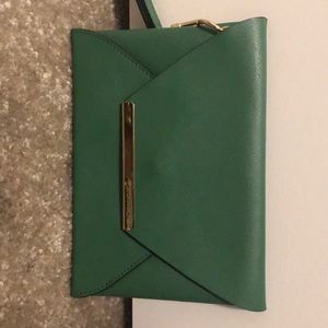 BCBG GREEN WRIST PURSE